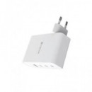 DEVIA Cargador Red 3X Tipo C Pd 100W y Usb-a Gan I10 Blanco