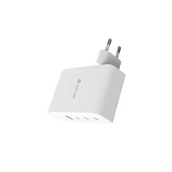 DEVIA Cargador Red 3X Tipo C Pd 100W y Usb-a Gan I10 Blanco