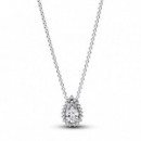 PANDORA Collar Halo Brillante Corte Pera 392832C01-45