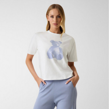 Guess Athleisure Camiseta Triangle Logo Blanco V6YI06 K4273-G011