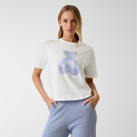 Guess Athleisure Camiseta Triangle Logo Blanco V6YI06 K4273-G011