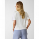 Guess Athleisure Camiseta Triangle Logo Blanco V6YI06 K4273-G011