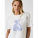 Guess Athleisure Camiseta Triangle Logo Blanco V6YI06 K4273-G011