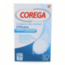 COREGA Oxígeno Bio-activo Pastillas Limpiadoras para Prótesis Dentales 30 Uds