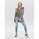 Abrigo con Capucha Drapeada de ONLY