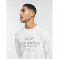 JACK &amp; JONES Sweatshirt Jjejeans Lavagem do Pescoço da Tripulação Ls