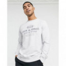 JACK & JONES Sudadera Jjejeans Washed Sweat Ls Crew Neck