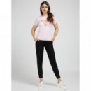 GUESS Camiseta de Corte Holgado, Logo Triángulo Clásico