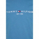 TOMMY HILFIGER Camiseta de Algodón Orgánico Front Logo