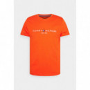 TOMMY HILFIGER Camiseta de Algodón Orgánico Front Logo