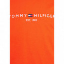 TOMMY HILFIGER Camiseta de Algodón Orgánico Front Logo