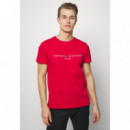 TOMMY HILFIGER Camiseta de Algodón Orgánico Front Logo