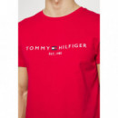TOMMY HILFIGER Camiseta de Algodón Orgánico Front Logo