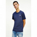 Tommy Jeans Camiseta de Algodón Orgánico con Logo Pequeño  TOMMY HILFIGER