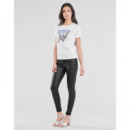 GUESS Camiseta de Manga Corta y Logo Icon
