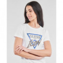 GUESS Camiseta de Manga Corta y Logo Icon