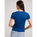 GUESS Camiseta de Manga Corta y Logo Icon