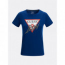 GUESS Camiseta de Manga Corta y Logo Icon
