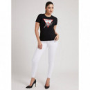 GUESS Camiseta de Manga Corta y Logo Icon
