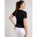 GUESS Camiseta de Manga Corta y Logo Icon
