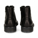 Botin Liso Cordon/cremallera Negro  AEROPLANE
