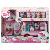 Hello Kitty- Playset Helicoptero con Ambulancia y Figuras  SIMBA TOYS