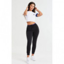 SIKSILK Camiseta Cropped de Manga Corta Iridescent