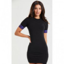 SIKSILK Vestido Bodycon Iridescent de Corte Ajustado