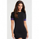 SIKSILK Vestido Bodycon Iridescent de Corte Ajustado