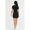 SIKSILK Vestido Bodycon Iridescent de Corte Ajustado