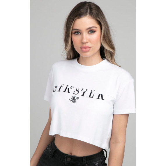 SIKSILK Camiseta Cropped de Manga Corta Division Tee