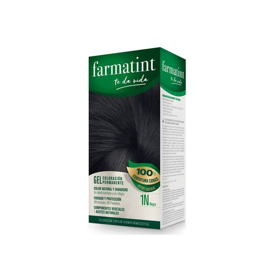 FARMATINT Coloración Permanente Gel Tinte Capilar 1N Negro