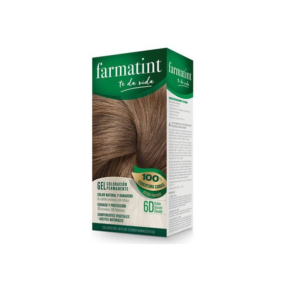 FARMATINT Coloración Permanente Gel Tinte Capilar 6D Rubio Oscuro Dorado