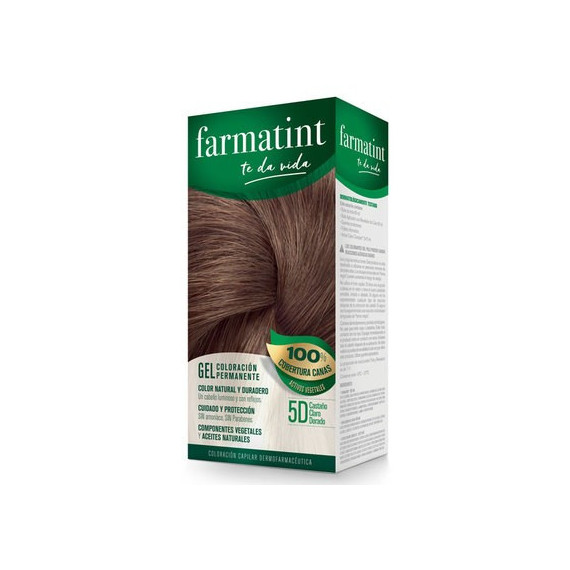 FARMATINT Coloración Permanente Gel Tinte Capilar 5D Castaño Claro Dorado