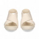 Sandalia Cruzada Piel Blanco  CAMPER