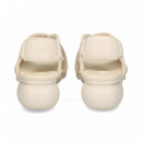 Sandalia Cruzada Piel Blanco  CAMPER