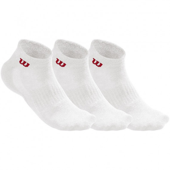 Pack 3 Pares de Calcetines Wilson Quarter Hombre Blanco  WILSON PADEL