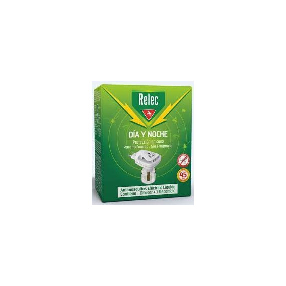 RELEC Día y Noche Antimosquitos Eléctrico Líquido (contiene 1 Difusor Más 1 Recambio)