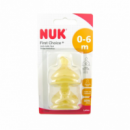 Tetina Látex Anticólico NUK First Choice Orificio Grande 6 Meses 2 Uds