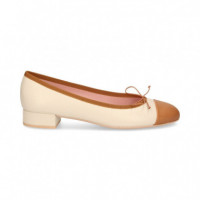 Bailarina Chanel Hielo/cuero  PRETTY BALLERINAS