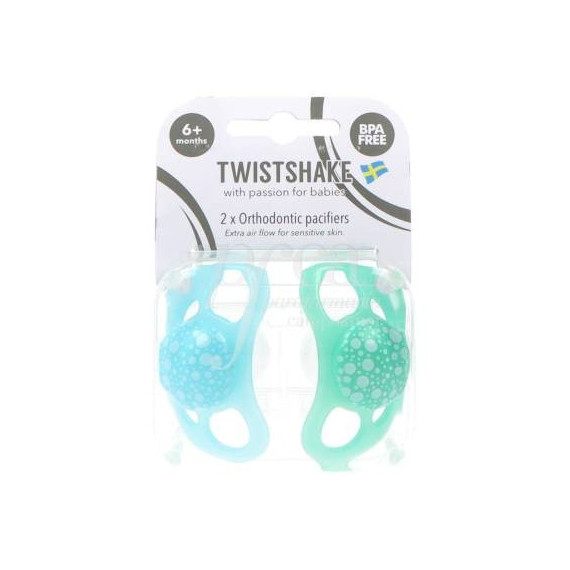 TWISTSHAKE Chupete 2 Un. 0-6 M Verde-azul