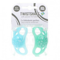 TWISTSHAKE Chupete 2 Un. 0-6 M Verde-azul