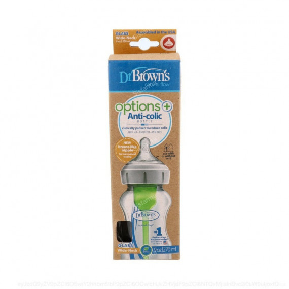 Dr Brown Biberon Cristal Antic Teti Silic 270ML  DRBROWN'S
