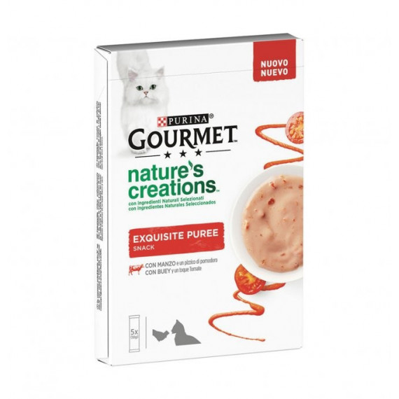 GOURMET Gato Snack Puree Buey 5X10 Gr GOURMET Gato Snack Puree Buey 5X10 Gr