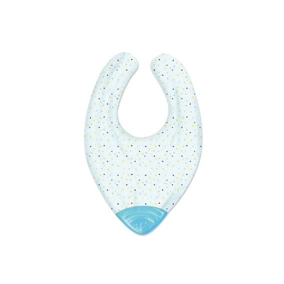 CHICCO Mordedor y Babero Azul RF.25812