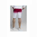 Bermuda degradada siksilk blanca fucsia