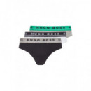 Tripack de Slip HUGO Boss Blanco Gris Negro