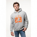 Sudadera RAMS23 capucha gris PB