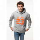 Sudadera RAMS23 capucha gris PB