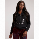 Sudadera GUESS Logo Strass Negra Pb